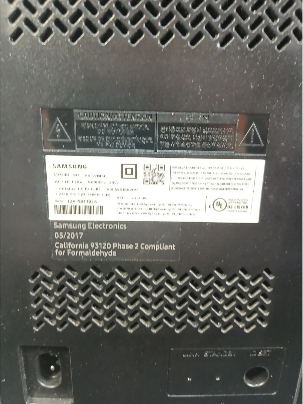 Samsung PS-WM30 Wireless Active Subwoofer 28W for HW-M450 HW-MM45C Soundbar
